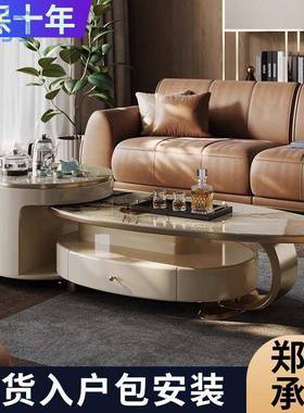 g7J意式轻奢移动泡茶一体家用小户型奢石茶桌简约现代阳台茶车