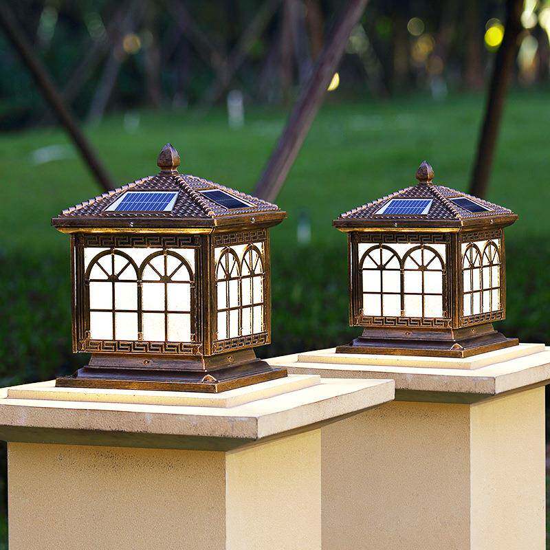 太阳能柱头灯庭院灯LED户外防水别墅墙头围墙大门灯防水门柱子灯