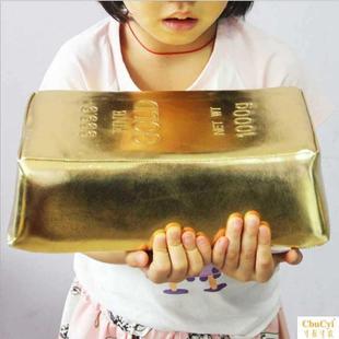 仿真金砖银砖长方形枕头抱枕靠垫家居搞笑金条银条午睡枕优质枕芯