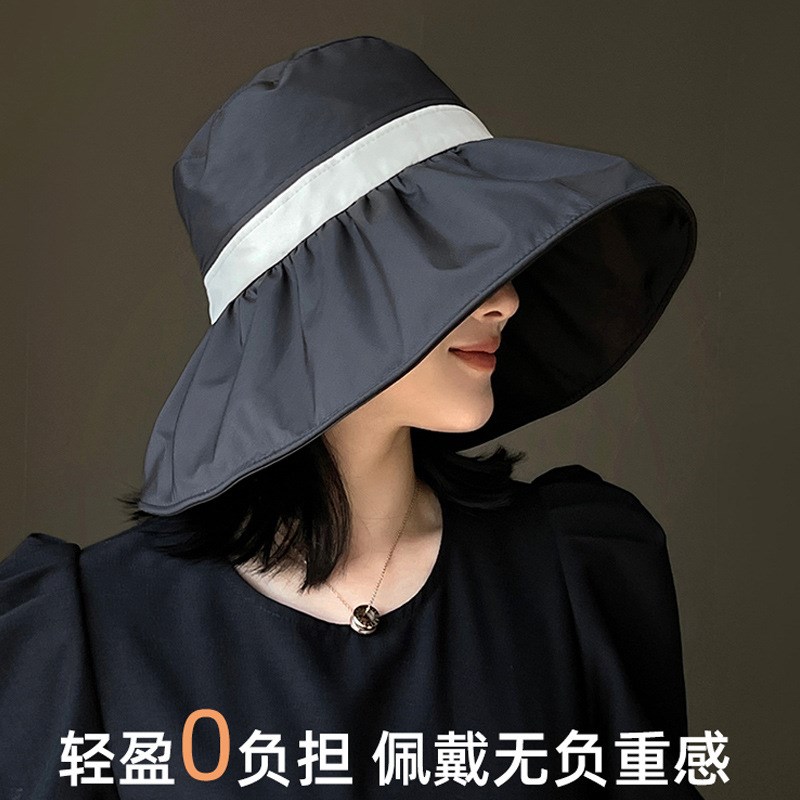 大帽檐凉帽女士防晒女透气出游夏天渔夫遮阳L帽2025新款薄款太阳