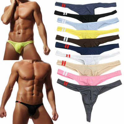 推荐Men's Underwear T Back G String Briefs Sexy Breathable T