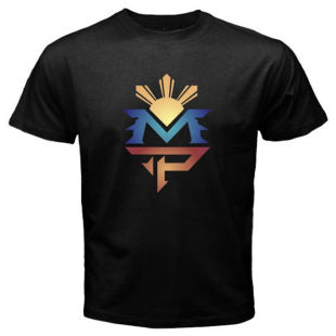 Black Classic Man Pinoy Pac Pacquiao Logo New MenS Manny