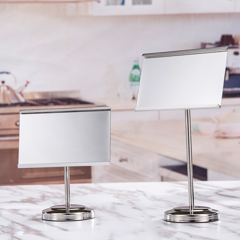 i不锈钢台号牌餐牌卡酒店G餐桌牌菜牌插卡架台签名片座自助餐2022