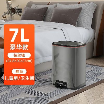 Stainless Steel Trash Bin Large Waste Sorting Cleaning