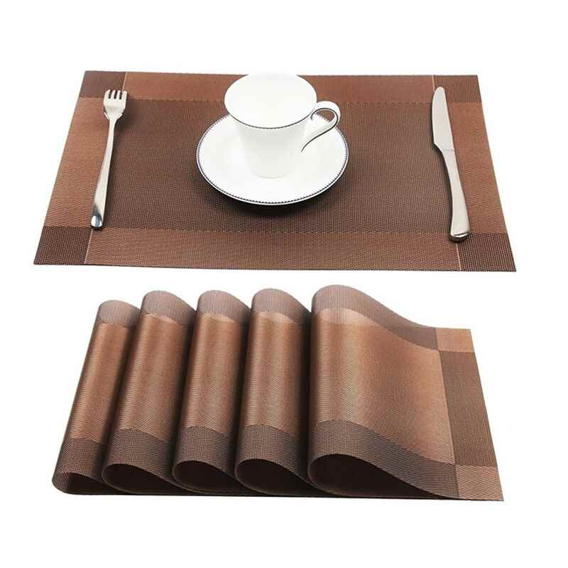 pvc placemats washable table heat resistant seZt of 6