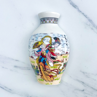 家居饰品陶瓷花瓶红楼梦宝钗扑蝶冰箱贴磁贴中国古风纪念品礼品