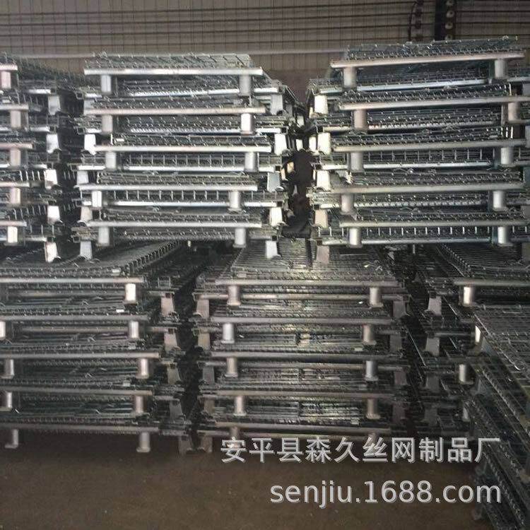 极速仓储笼折叠铁框货框周转铁筐快递分拣推车仓库收纳筐