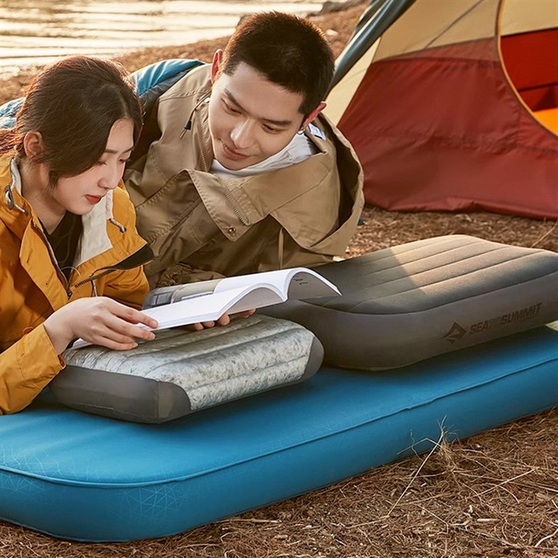 sts充气枕头轻量化可携式户外吹气U型枕午睡露营旅行护颈脖枕腰枕