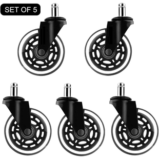 5 PCS Wheels for Office Chairs Swivel Casters Silent Caster