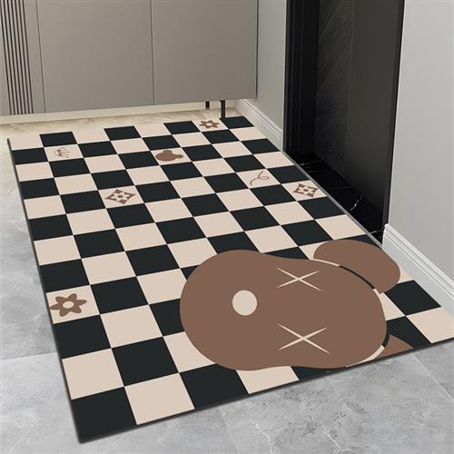 矽藻泥入户门脚垫进门地垫子防滑吸水门垫浴室厨房门口耐脏可裁剪