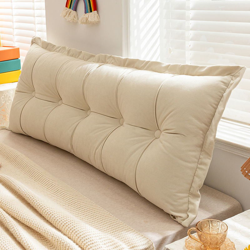 靠牀上毛绒牀头靠枕软包榻榻米双人大沙发卧室护腰可拆洗靠背