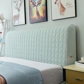 纯棉床头罩布艺全包简约现代床头套弧形软包靠背罩欧式 皮床保护h