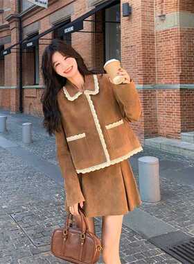 甜美少女风蕾丝花边短外套女春秋2025新款小个子外套上衣QD82213