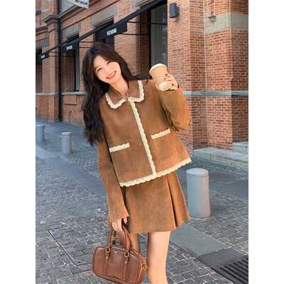 甜美少女风蕾丝花边短外套女春秋2025新款小个子外套上衣QD82213