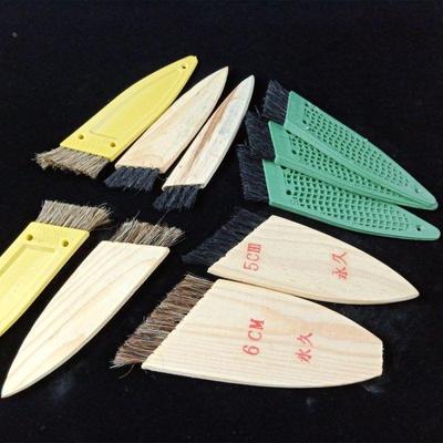 鞋面胶刷斜口刷子鞋厂排刷胶水刷工业用木柄马毛清洁刷专用涂胶刷