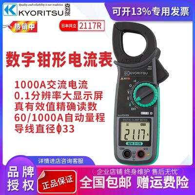 日本共立KYORITSU克列茨KEW2117R数字钳形表 钳形电流表原装正品