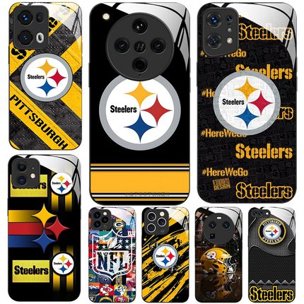 玻璃手机壳适用OPPO FINDX8 PRO X7X6X5X3RENO13RPO12 11K12K11K10  Pittsburgh Steelers匹兹堡钢人队