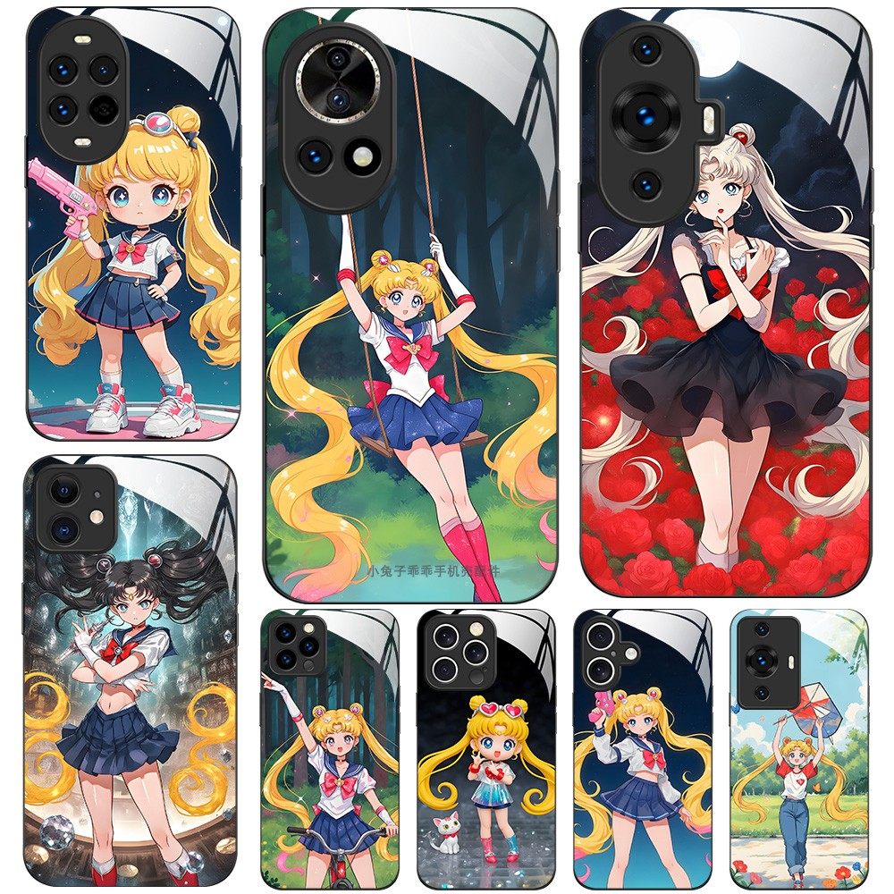 玻璃手机壳适用华为Nova13 12 11SE 10pro ultra 美少女可爱卡通,3C数码配件,手机保护套/壳,淘宝优惠券,粉丝福利购,淘宝优惠卷