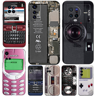 X90 S12 S16 硅胶软手机壳适用VIVO X80 Y74S X70 S15 X60 S9E 搞笑诺基亚复古 Y76S S7T S10