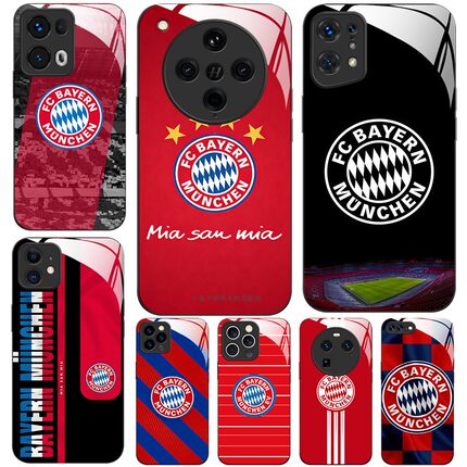 玻璃手机壳适用OPPO FINDX8 PRO X7X6X5X3RENO13RPO12 11K12K11K10  拜仁慕尼黑