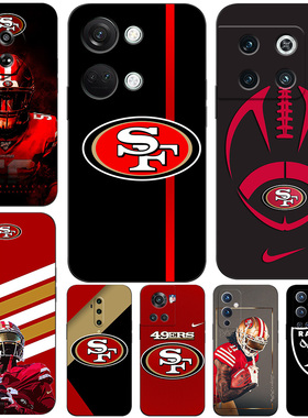 硅胶软手机壳适用一加5T6NORD7N202V8PRO9RT10ACE竞速11R12 旧金山49人突袭者橄榄球