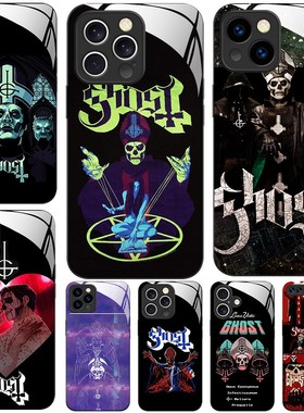 玻璃手机壳适用苹果iPhone 16 15 14 Pro Max 13 Pro XS XR X 12 11 ghost BC band