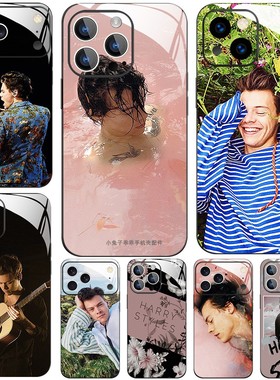 高清彩绘玻璃手机壳适用苹果16iPhone17 14Pro15Max13Pro12 11 哈里·斯泰尔斯Harry Styles