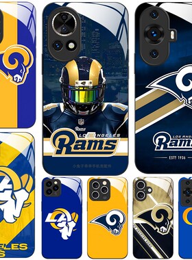 玻璃手机壳适用华为Nova14 13 12 11SE 10pro ultra Los Angeles Rams洛杉矶公羊队