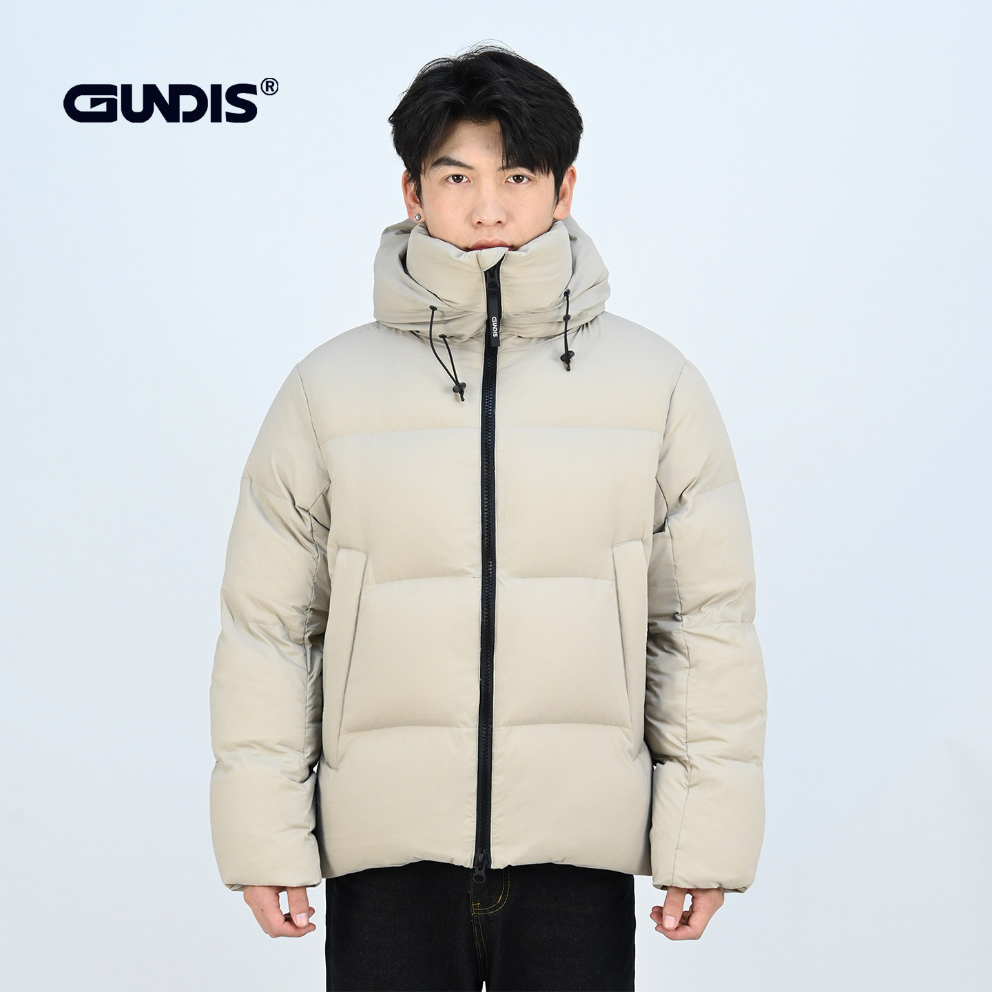 冈狄斯户外连帽羽绒服男2026冬季保暖加厚轻盈面包服95白鸭绒外套