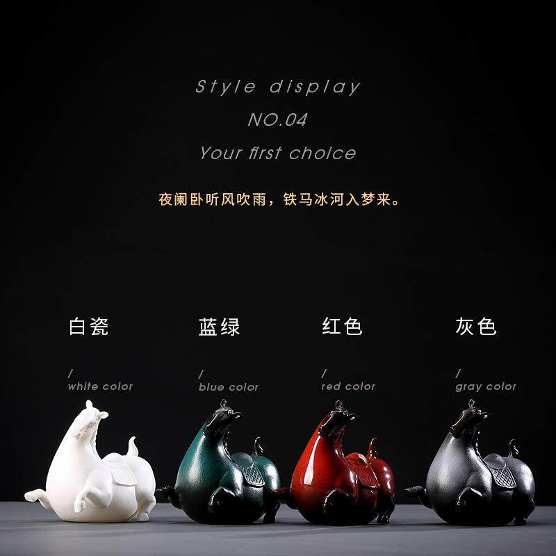 现货摆件家居装饰唐马品中式陶瓷客厅书房工艺新博古架小马饰品摆,家居饰品,装饰摆件,淘宝优惠券,粉丝福利购,淘宝优惠卷