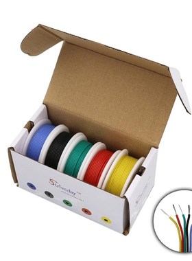 18 20 22 24 26 28 30 AWG silicone wire 5 color box 1 / box