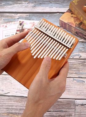 Pine Wood Kalimba Percussion Musical Instrument 17 Keys