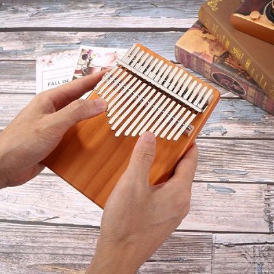 Pine Wood Kalimba Percussion Musical Instrument 17 Keys