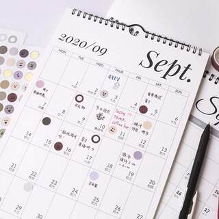 网红2022 Simple Wall Calendar Weekly Monthly Planner Agenda