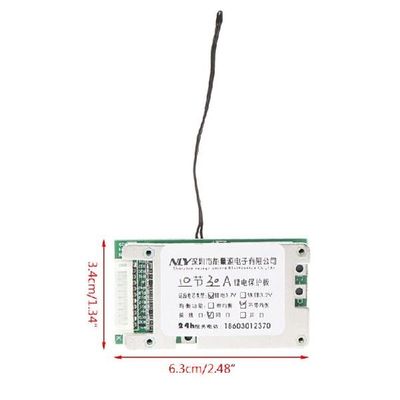 10S 6V 0A Liion Protection Board Liion Cell 18650