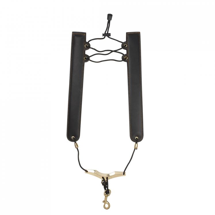 管乐配件萨克斯可折叠皮质肩带 可调节萨克斯双肩背带乐器挂带