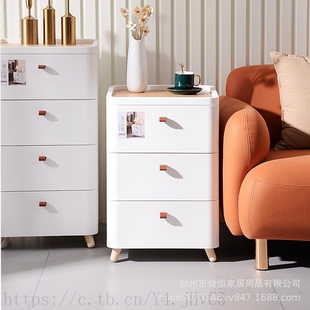 健恒牀头柜窄缝建议多功能收纳柜带抽屉简约