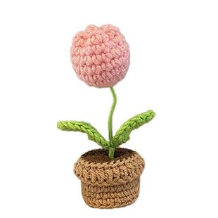 Rose Tulip Office Hand-Woven Living Room Knitting Flower