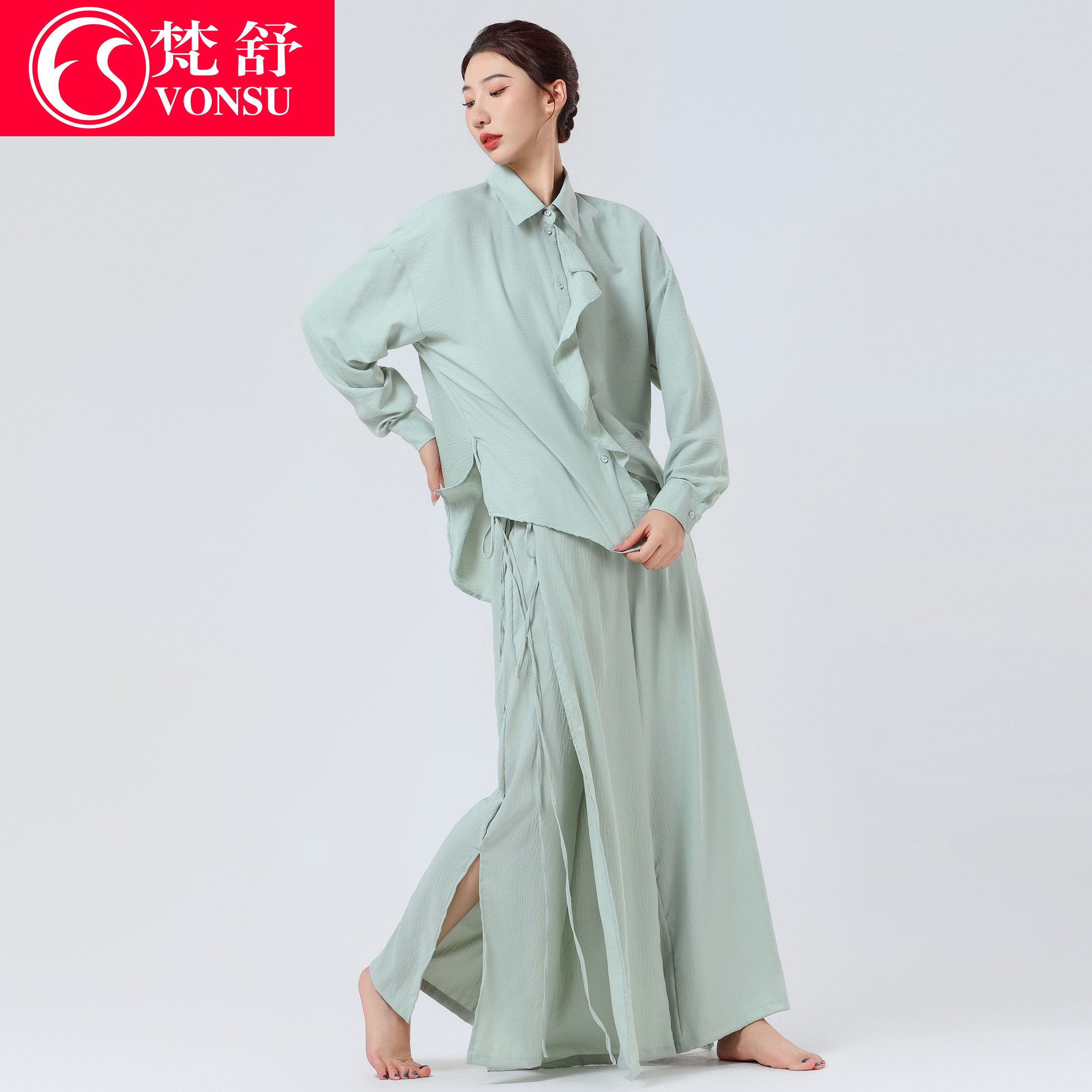 梵舒现代舞服装飘逸宽松衬衫舞蹈服上衣中国古典舞跳舞练功服女