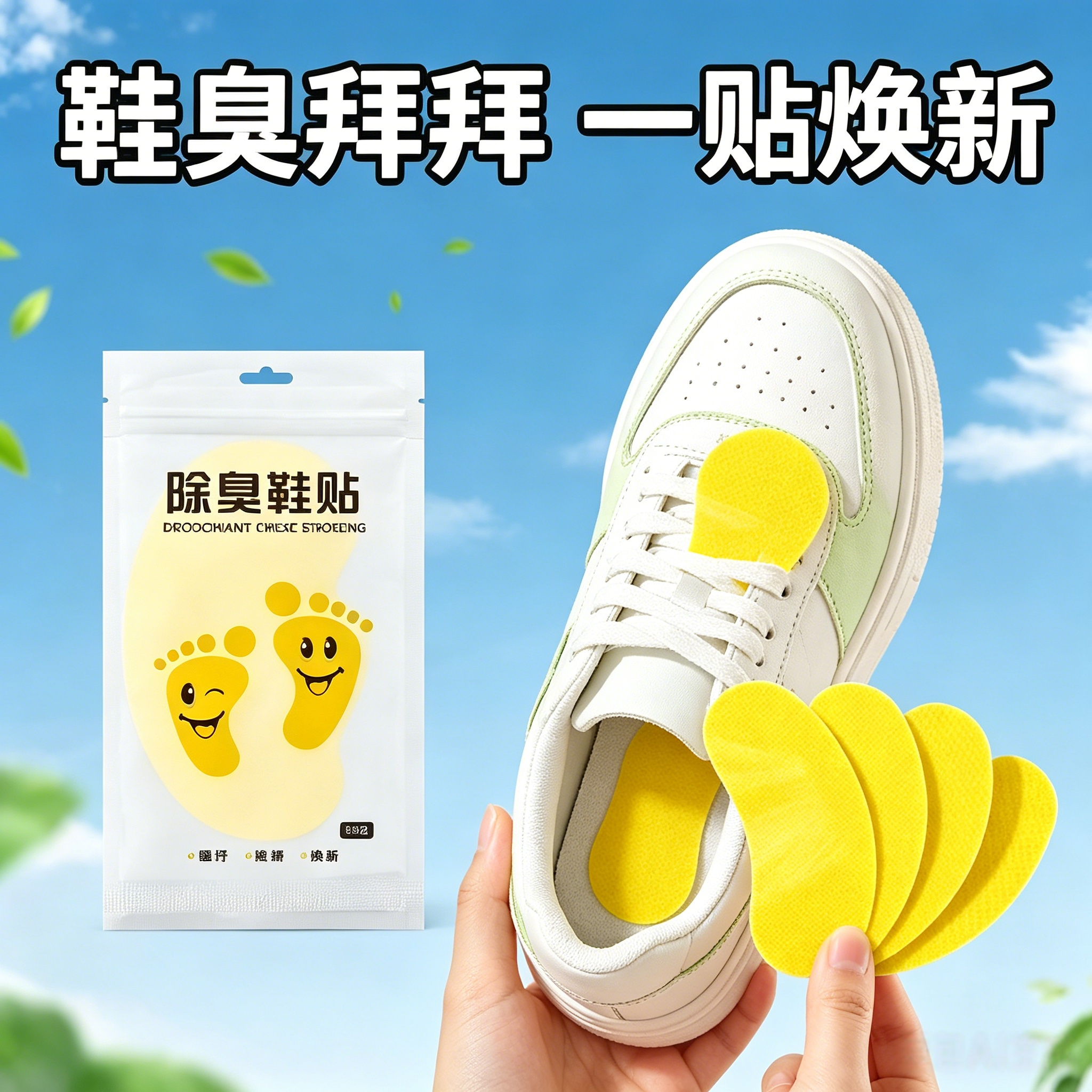 除臭吸汗鞋垫除臭神器球鞋除异味除湿增香防臭专用鞋垫香薰片垫贴