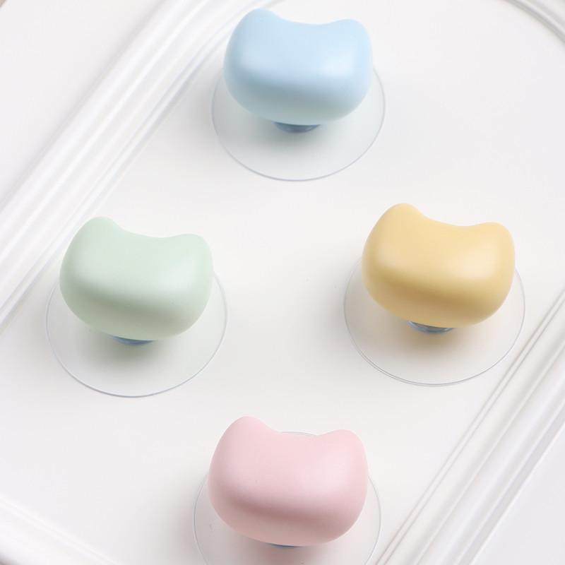 新款元宝猫免打孔拉手衣柜橱柜柜子抽屉明装陶瓷儿童房免钉贴自粘,基础建材,小拉手,淘宝优惠券,粉丝福利购,淘宝优惠卷