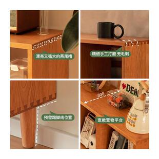 管木匠实木书架落地儿童格子柜日式书柜隔断橡木置物架客厅收纳柜