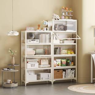 书柜钢制痛柜防尘书架铁皮柜玻璃展示柜落地柜子储物柜收纳柜