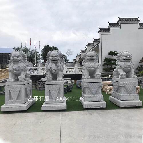 石雕动物石雕狮子麒麟大象石雕貔貅公司大门园林广场石雕动物