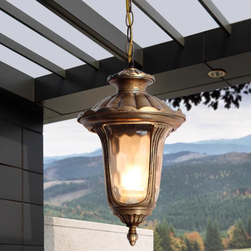 美式简约户外庭院吊灯室外凉亭走廊过道阳台灯阳光房葡萄架荷花灯