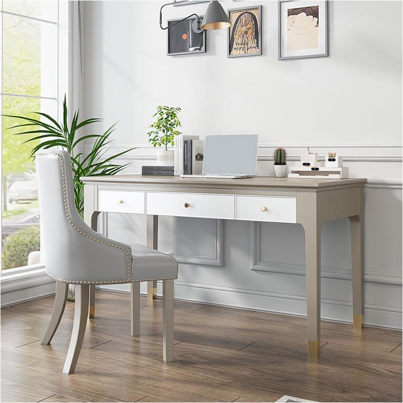 现代轻奢书桌书房简约实木美式学习桌家用港式家用办公桌