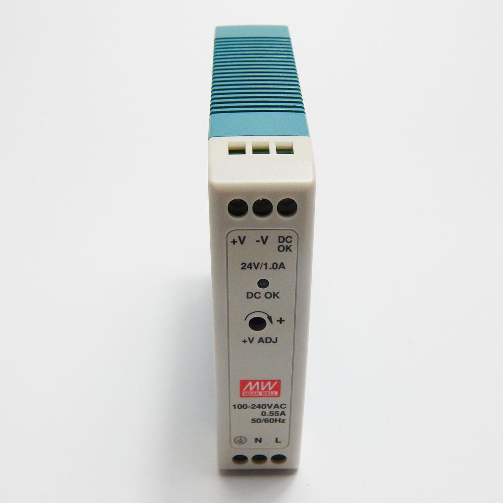 明纬MDR-20导轨式20W开关电源5V12V15V24V薄型塑料外壳小体积