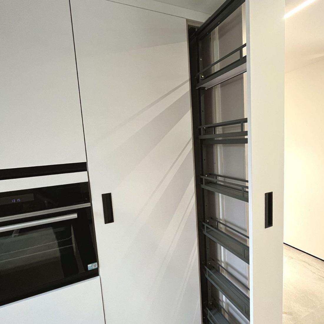 150柜天地轨窄高柜拉篮多层式夹缝拉篮窄高式柜适用冰箱旁配套