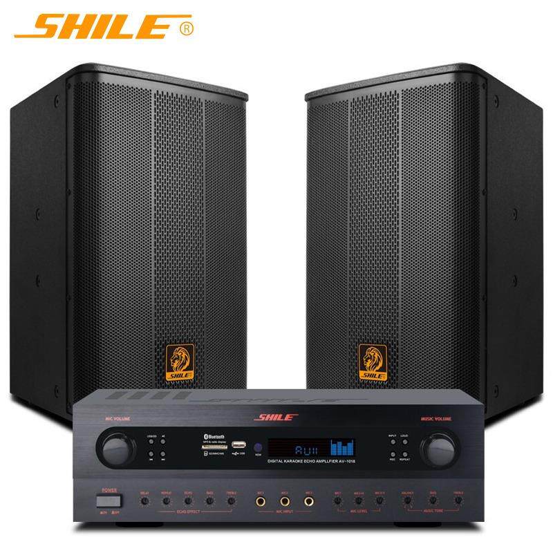 狮乐（SHILE）AV1018+BX505功放音响组合套装会议音箱扩声系统