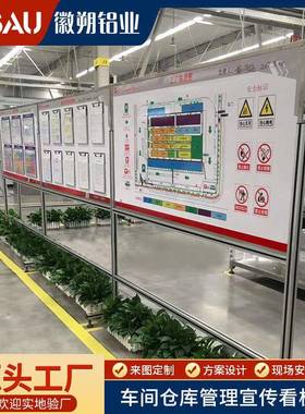 铝型材看板车间生产管理双面磁性白板移动式铝型材看板